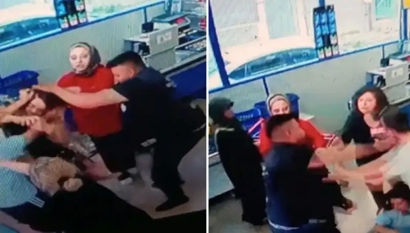Marketteki Olay: Kadının Saçından Tutup Darp Eden Adam Dehşet Saçtı