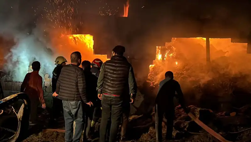 Bolu'da Ahır Yangını: Tarım Kenti Büyük Bir Felakete Uğradı