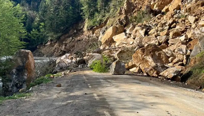 Giresun'da Şiddetli Heyelan: Ulaşım Durdu, İlgili Kurumlar Hareke Geçti