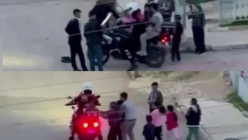 Çocuklar için özel an: Polis memuru motora tek tek bindirdi